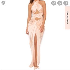 Wrapped rose color House of Cb Dress